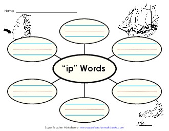 Word Web (-ip) Word Families Worksheet