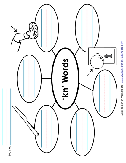 New Word Web: Kn Words Worksheet New Word Web: Kn Words Worksheet