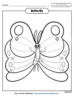 Butterfly Picture Book Very Hungry Caterpillar Worksheet