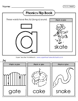 Phonics Flip Book (Long A Words) Free Phonics Long Short A Worksheet