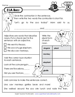 ELA Buzz: Week 16 Worksheets 76 through 80 Daily Ela Review Worksheet