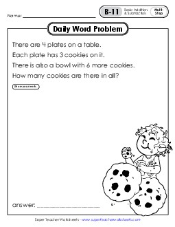 Daily Word Problems B-11 through B-15 Worksheet