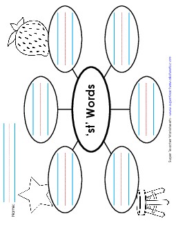 Word Web (St- Words) Phonics Blends Worksheet