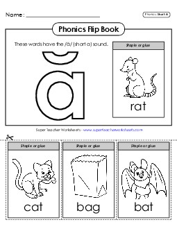 Phonics Flip Book (Short A Words) Phonics Long Short A Worksheet