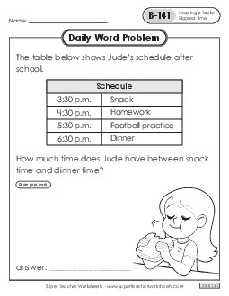 Daily Word Problems  B-141 through B-145 Worksheet