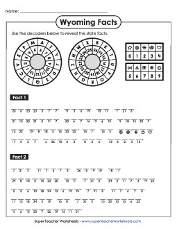 Cryptogram Puzzle States Individual Worksheet