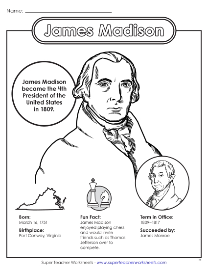New James Madison Fact Sheet Worksheet New James Madison Fact Sheet Worksheet