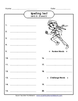 Spelling Test (C-3) Spelling C Worksheet