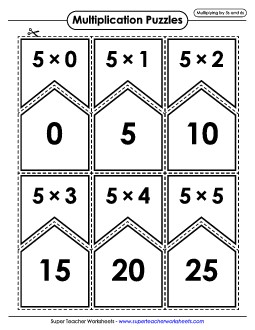 Multiplying by 5s and 6s Multiplication Worksheet