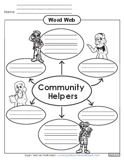 Community Helpers Word Web Worksheet