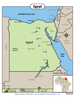 Egypt Map 6th Grade Social Studies Worksheet