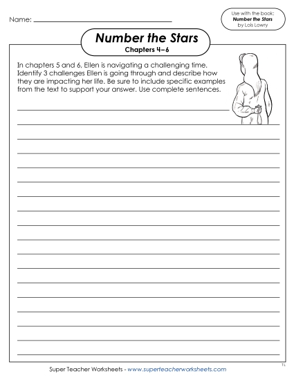 New Chapters 4–6 Writing Prompt:<br>Ellen's Challenges Worksheet New Chapters 4–6 Writing Prompt:<br>Ellen's Challenges Worksheet