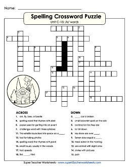 Crossword Puzzle (C-15) Spelling C Worksheet