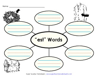 Word Web (-est) Word Families Worksheet