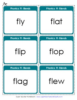 Flashcards Phonics Blends Worksheet