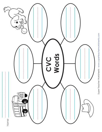 New CVC Word Web Worksheet New CVC Word Web Worksheet