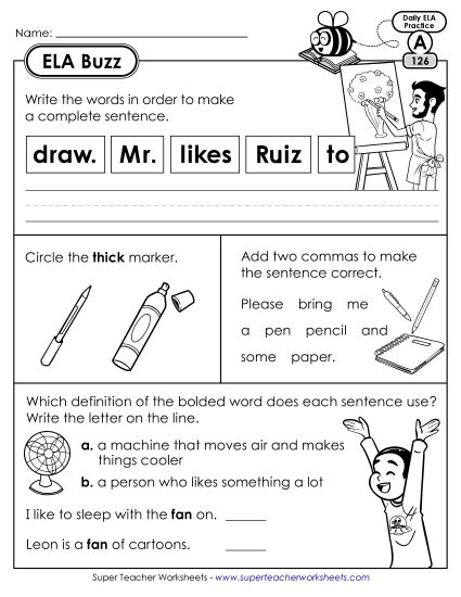 aELA Buzz: Week 26<br>Worksheets 126 through 130