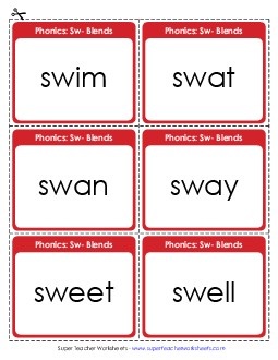 Flashcards Phonics Blends Worksheet