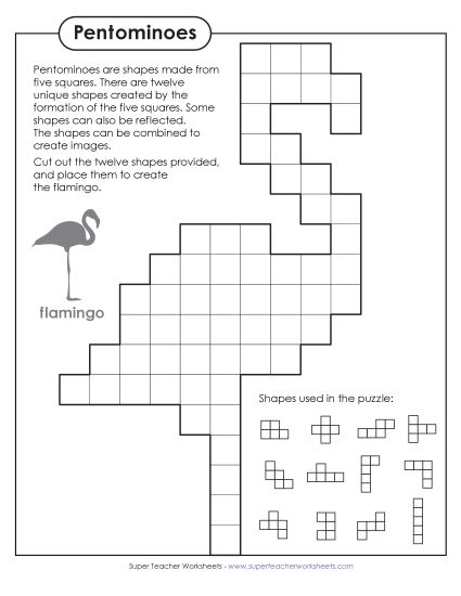 New Flamingo Pentomino Puzzle Worksheet New Flamingo Pentomino Puzzle Worksheet