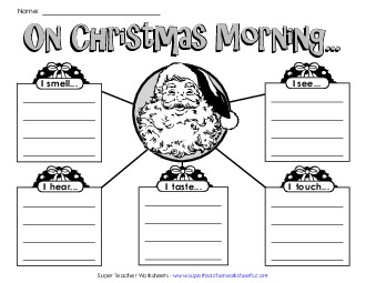 Christmas Senses Worksheet