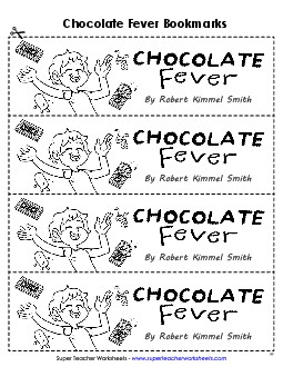 Choco. Fever Bookmark Book Chocolate Fever Worksheet