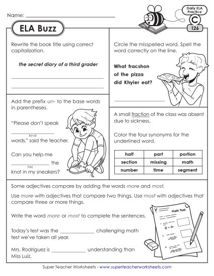 aELA Buzz: Week 26<br>Worksheets 126 through 130