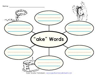 Word Web (-ake) Word Families Worksheet