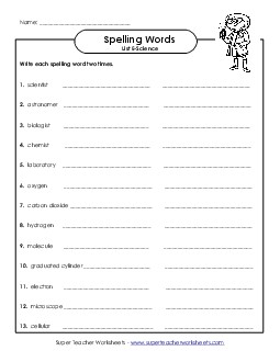 Write Two Times Spelling E Worksheet