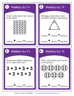 Multiplying by 7s Multiplication Worksheet