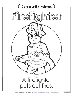 Firefighter Community Helpers Worksheet