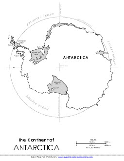 Antarctic Circle Map Free Maps Worksheet