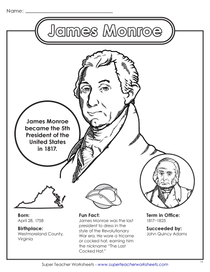 New James Monroe Fact Sheet Worksheet New James Monroe Fact Sheet Worksheet