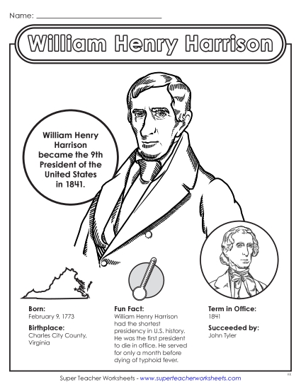 New William Henry Harrison Fact Sheet Worksheet New William Henry Harrison Fact Sheet Worksheet
