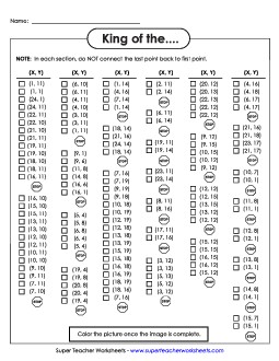 Mystery Graph - Castle Mystery Graph Picture Worksheet