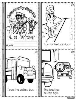 Bus Driver Community Helpers Worksheet