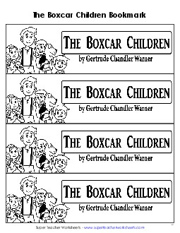 Boxcar Bookmarks Book The Boxcar Children Worksheet