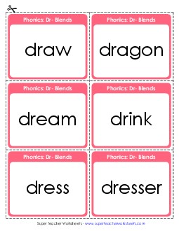 Flashcards Phonics Blends Worksheet