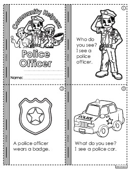 Police Officer Community Helpers Worksheet