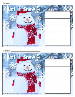 Snowman Sticker Chart Sticker Charts Worksheet