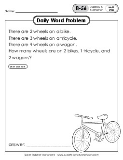 Daily Word Problems B-56 through B-60 Worksheet