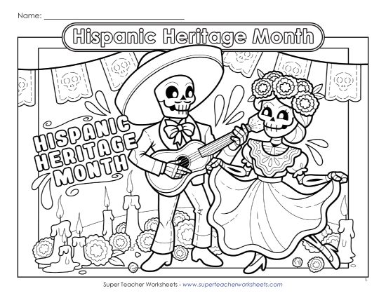 New Sugar Skulls & Skeletons Coloring Page Worksheet New Sugar Skulls & Skeletons Coloring Page Worksheet