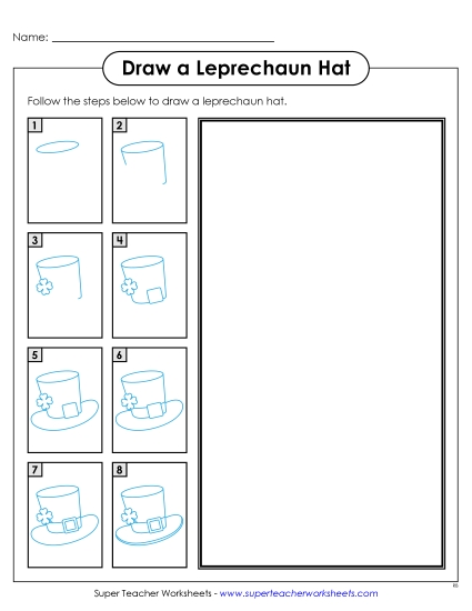 New Draw a Leprechaun Hat Worksheet