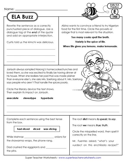 aELA Buzz: Week 30<br>Worksheets 146 through 150