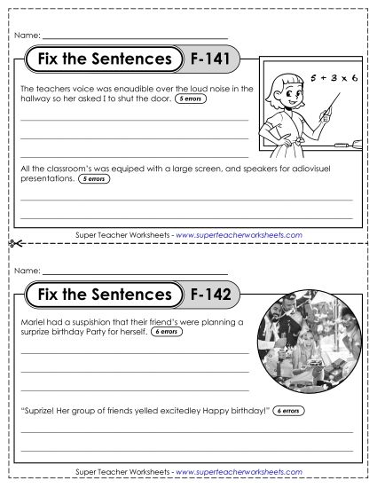 aFix the Sentences F-141 through F-145