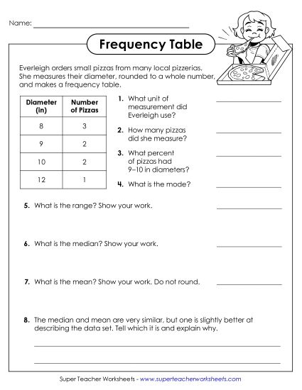 aFrequency Table Questions