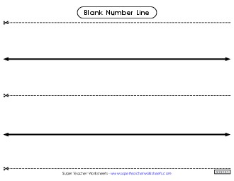 Blank Number Line (Small, No Hash Marks) Counting Worksheet