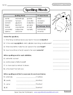 Question Worksheet (F-2) Free Spelling F Worksheet