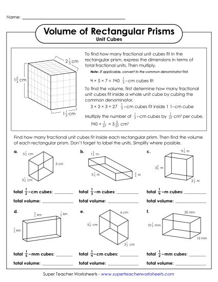 aCalculating Fractional Unit Cubes