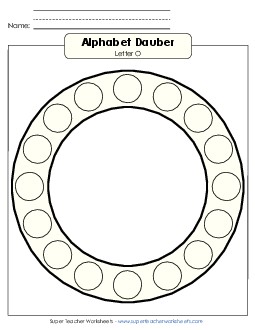 Letter O - Dabber Alphabet Worksheet