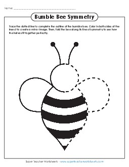 Springtime Symmetry Critters Worksheet